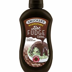 Smucker's Hot Fudge Topping In A Microwavable Squeeze Bottle