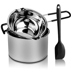Double Boiler Pot Set With Stainless Steel Melting Pot and Silicone Spatula